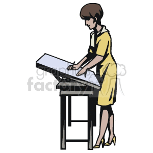 300x300 Royalty Free Woman Architect 160646 Vector Clip Art Image