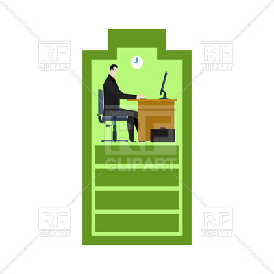 400x400 Energetic Manager Working On Computer Concept