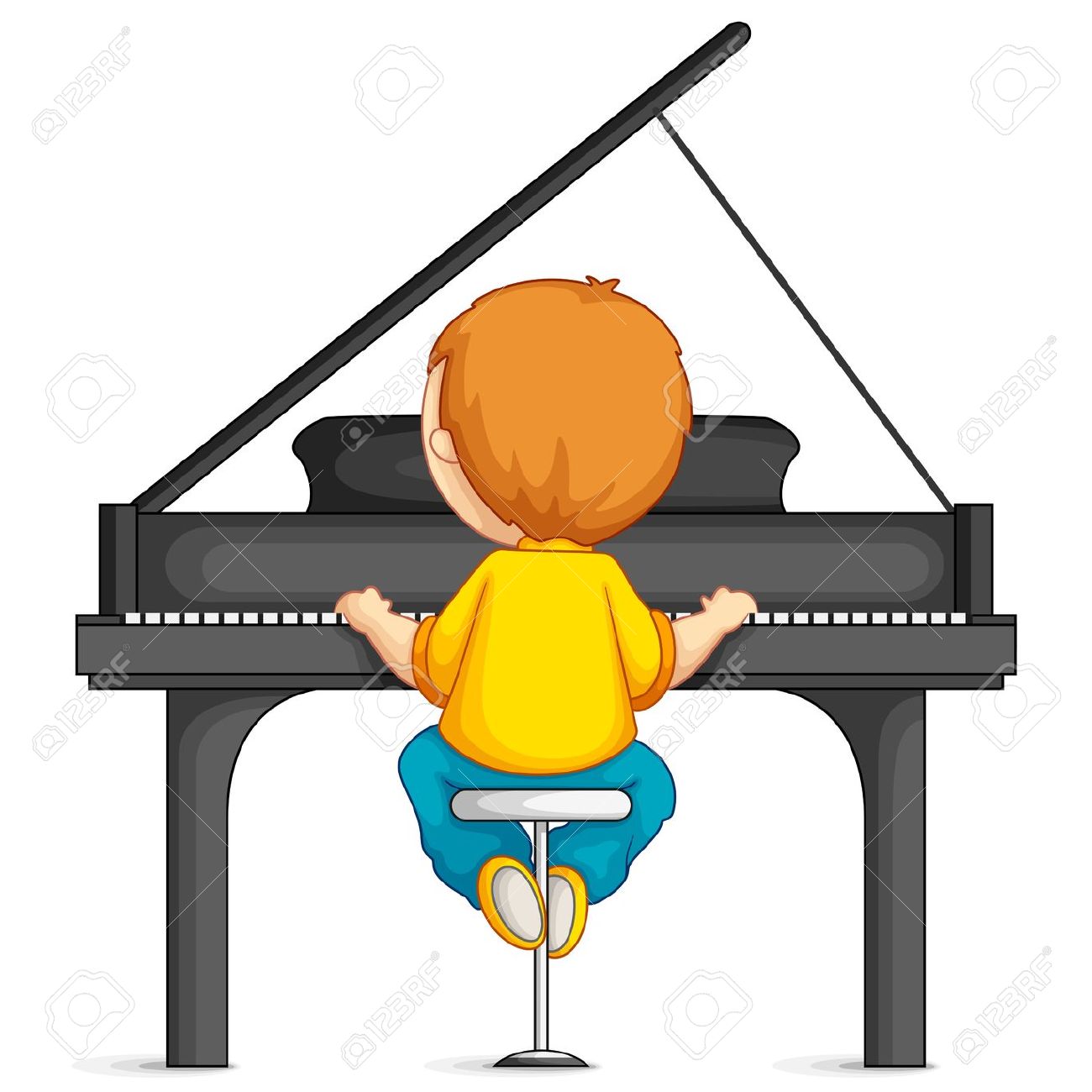 1300x1300 Free Clipart Of Girl Playing Piano