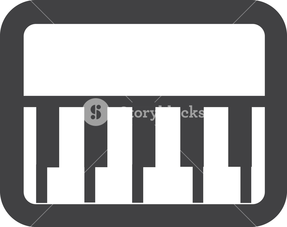1000x790 Piano Keys Stroke Icon Royalty Free Stock Image