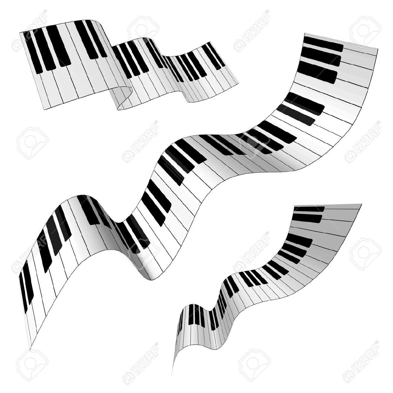 1300x1300 Piano Clipart Curved