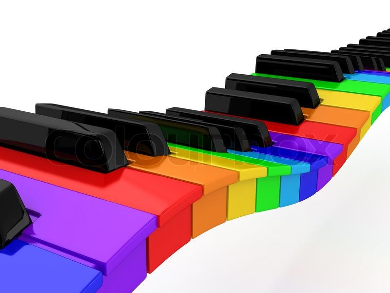800x600 Rainbow Piano Keyboard Clip Art Cliparts