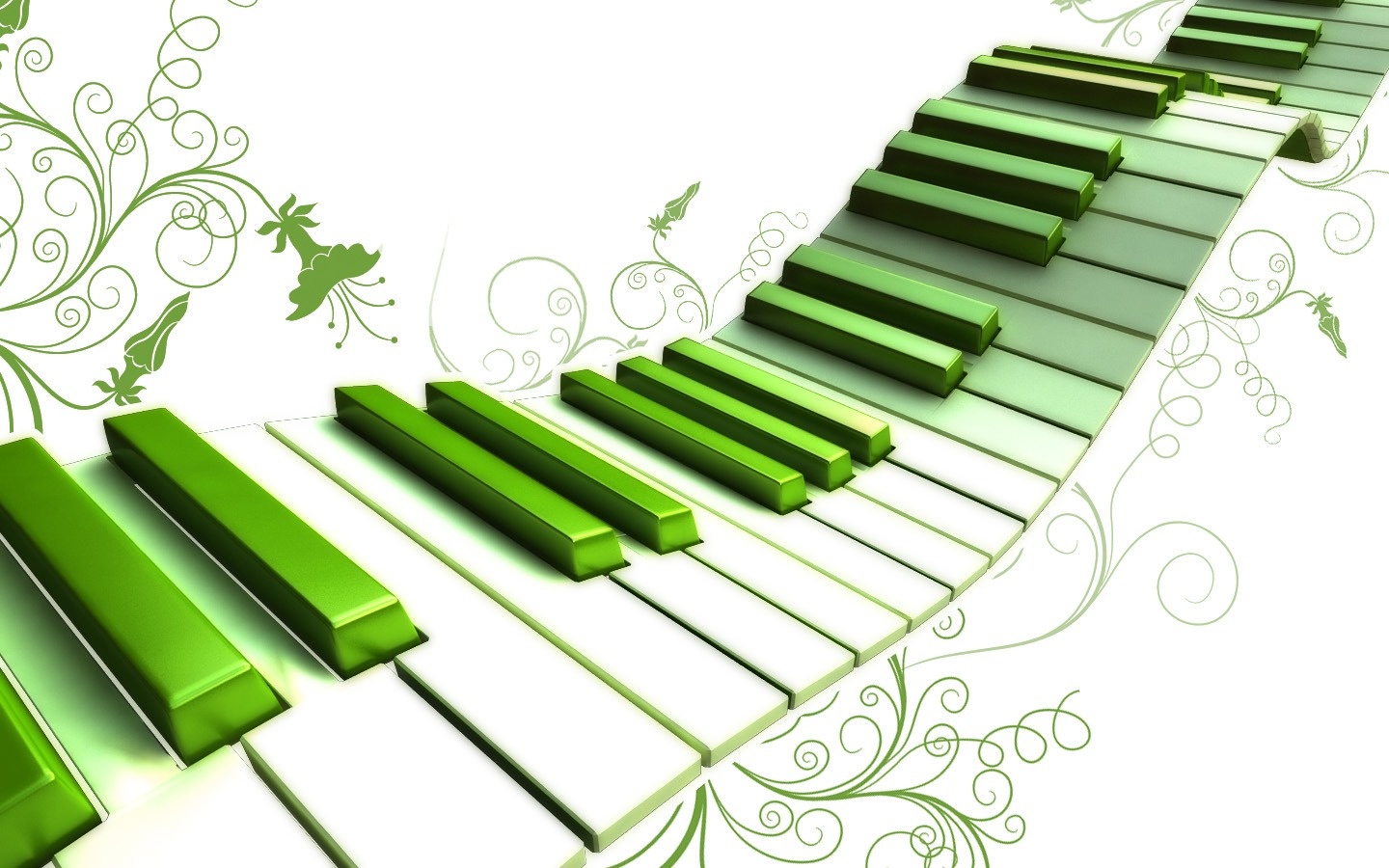 1440x900 Piano Clipart Green
