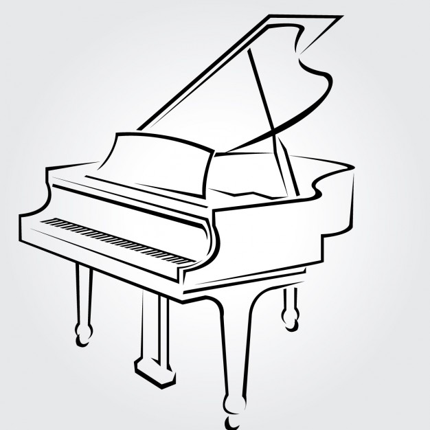 626x626 Piano Outline Cliparts 244393