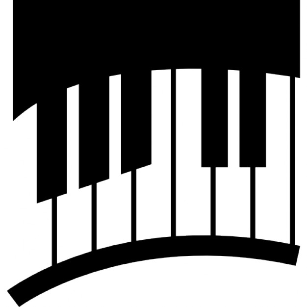 626x626 Piano Keys In Curve Icons Free Download