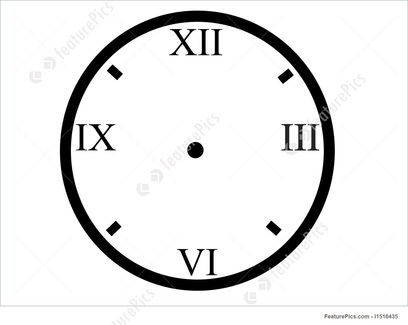 1300x1035 Illustration Of Clock Face