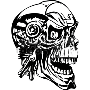 300x300 Royalty Free Engine Metal Skull 368892 Vector Clip Art Image
