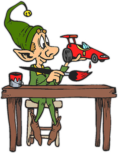 384x500 Elf Clipart Toy Making