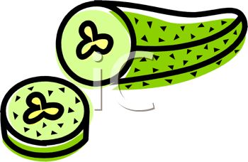 350x228 Picture Of A Pickle With A Piece Cut Off In A Vector Clip Art