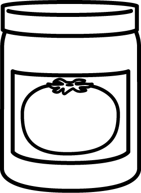 283x388 Black And White Jar Of Spaghetti Sauce Clip Art