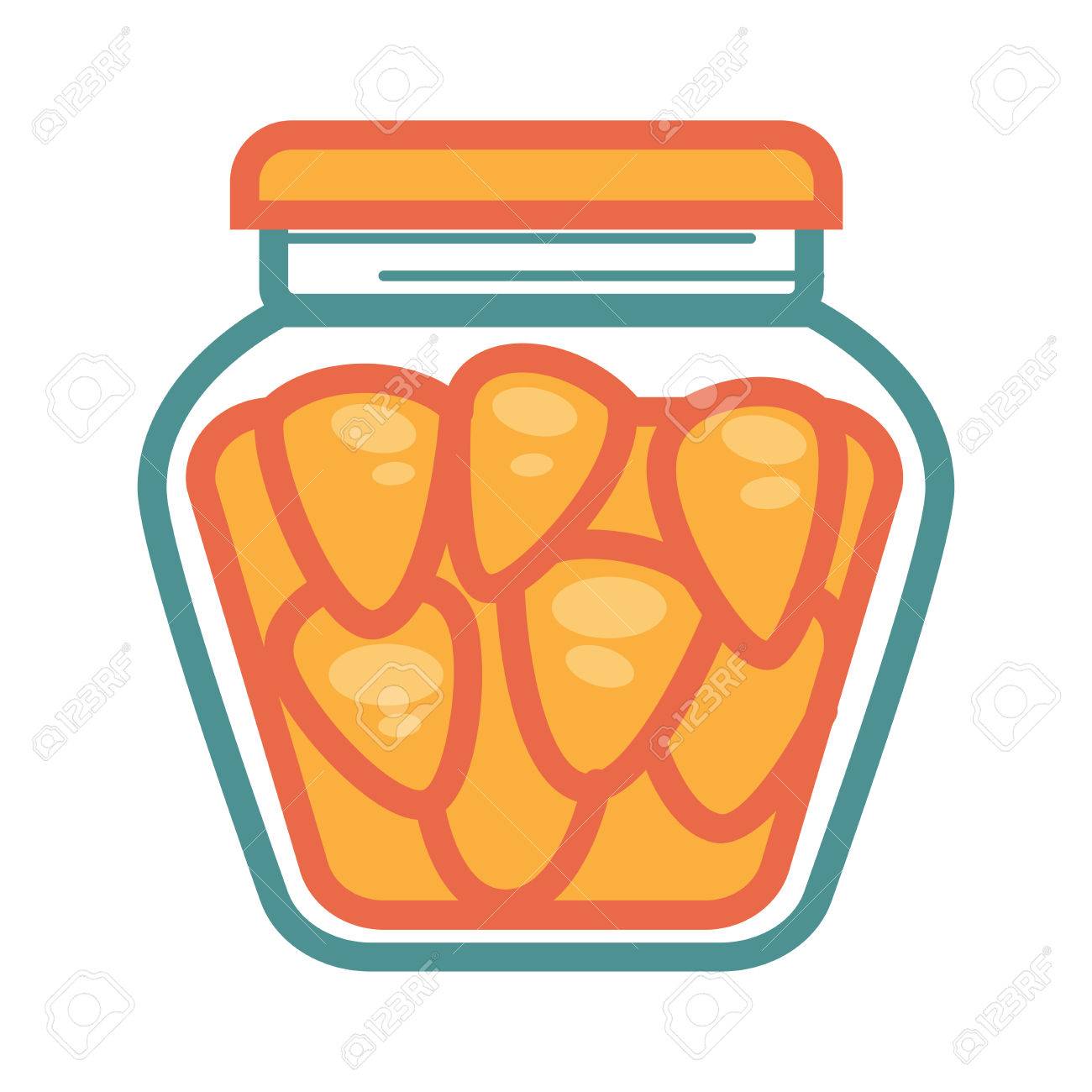 1300x1300 Small Canned Carrots In Jar Isolated Cartoon Illustration Royalty