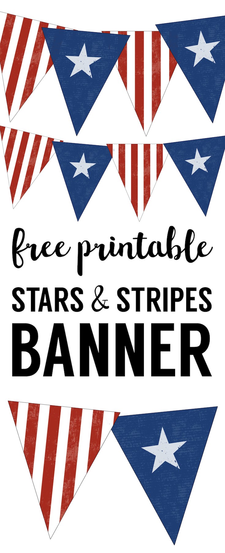 735x1800 Stars And Stripes Banner Free Printable Free Printable, Banners