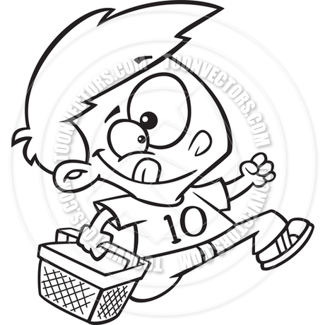 460x460 Cartoon Boy Carrying A Picnic Basket By Ron Leishman Toon