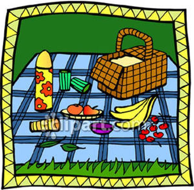 640x629 Picnic In The Park Clipart