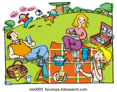 450x355 Drawing Of Family Picnic Sto0003
