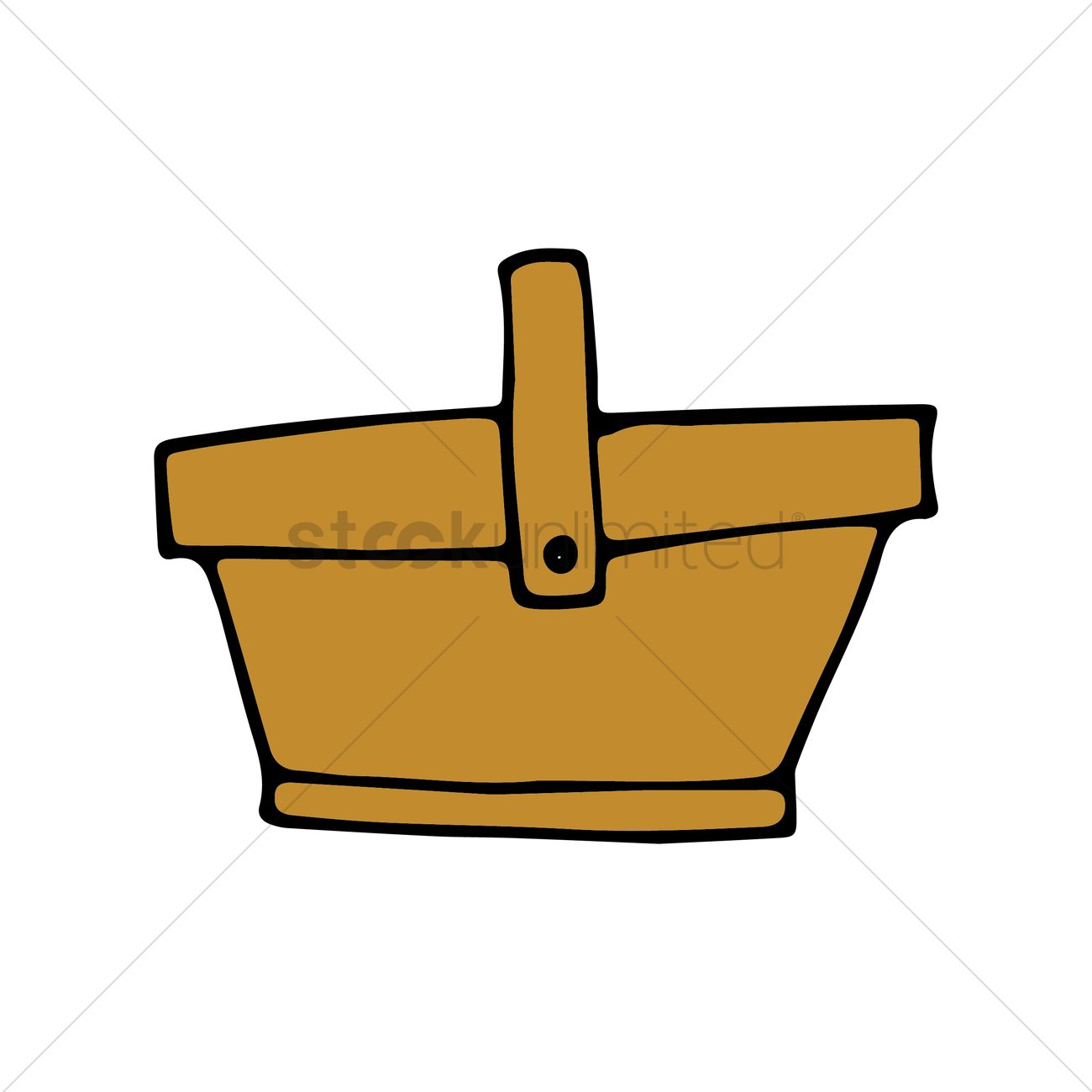 1300x1300 Picnic Basket Vector Image