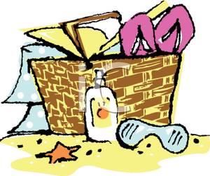 300x251 Beach Clipart Beach Picnic