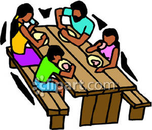 300x258 Family Eating Dinner Clipart