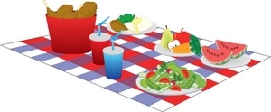 300x124 Picnic Food Clipart Free
