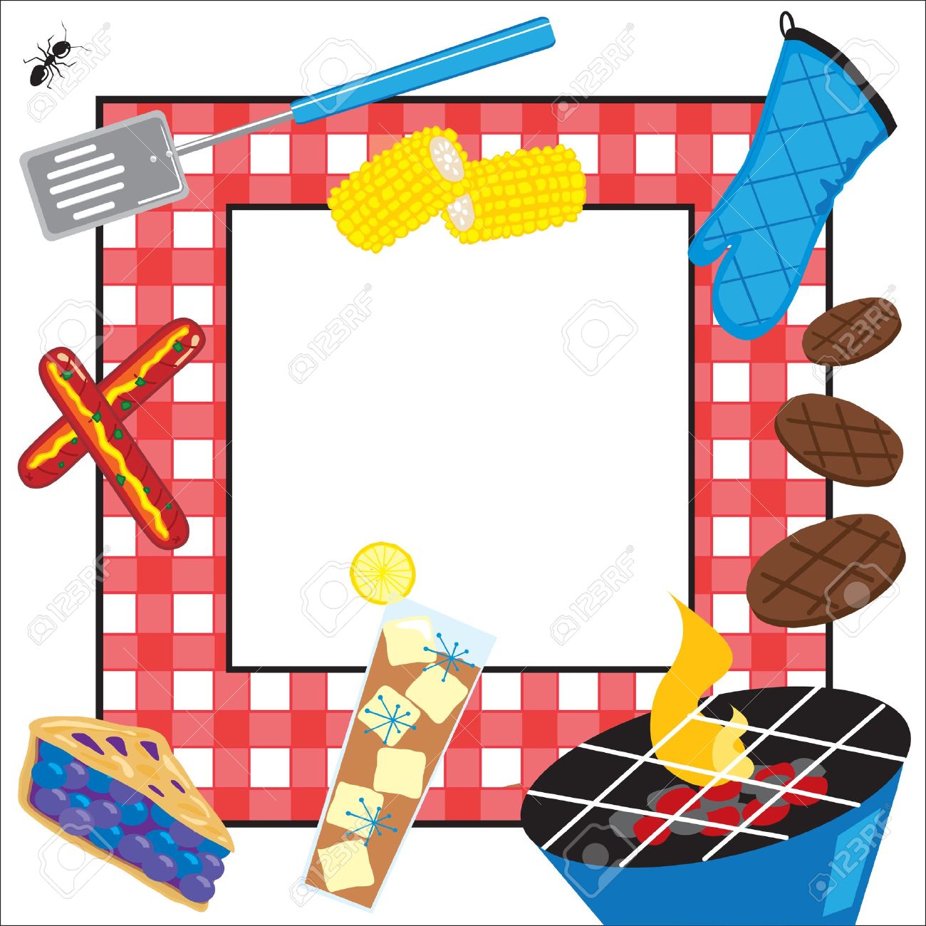 1300x1300 Picnic Clipart Summer Frame