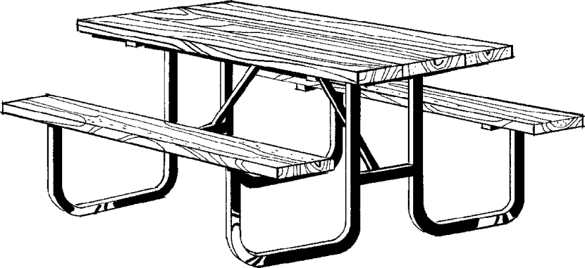 830x381 Picnic Table Clipart 3