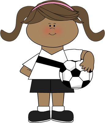 343x400 Girl Holding Soccer Ball Clip Art