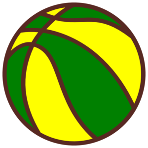 300x300 Basketball Green And Yellow Clip Art