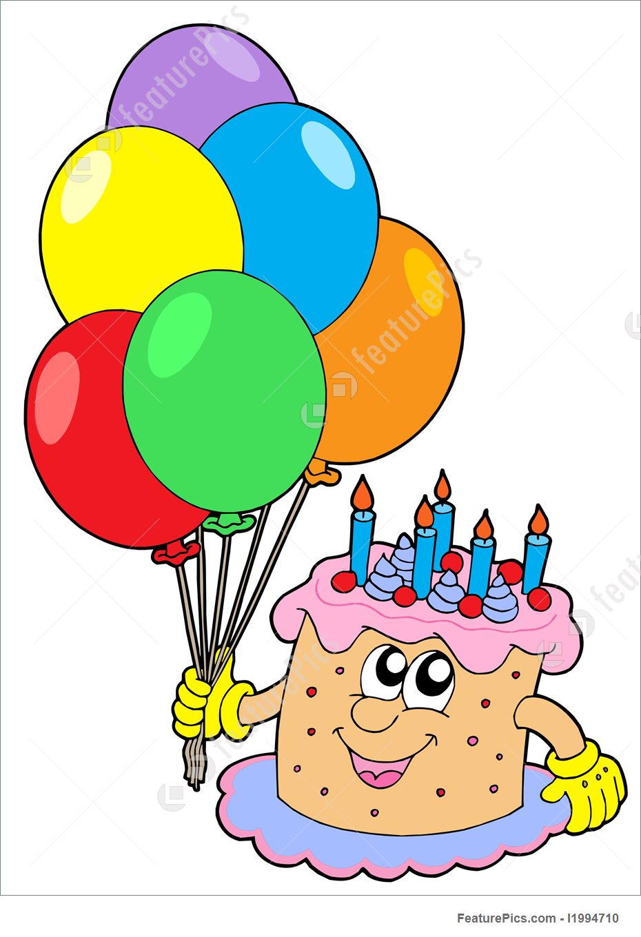 930x1360 Birthday Cake Balloons Image