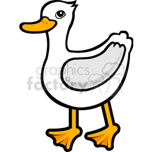 300x300 Royalty Free Cute Cartoon Duck 130342 Vector Clip Art Image