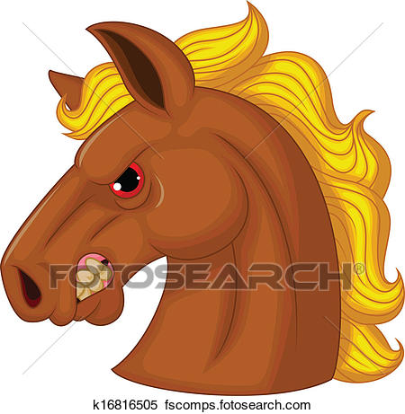 450x461 Clipart Of Horse Head Mascot Cartoon Character K16816505