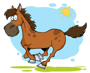 300x243 Horse Cartoon Clipart Image