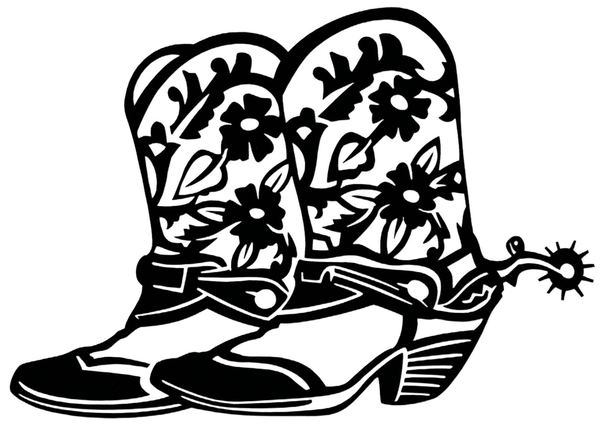1200x848 Printable Cowboy Boot Clipart