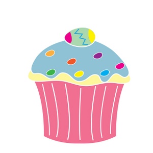 300x300 Easter Cupcake Clipart Image