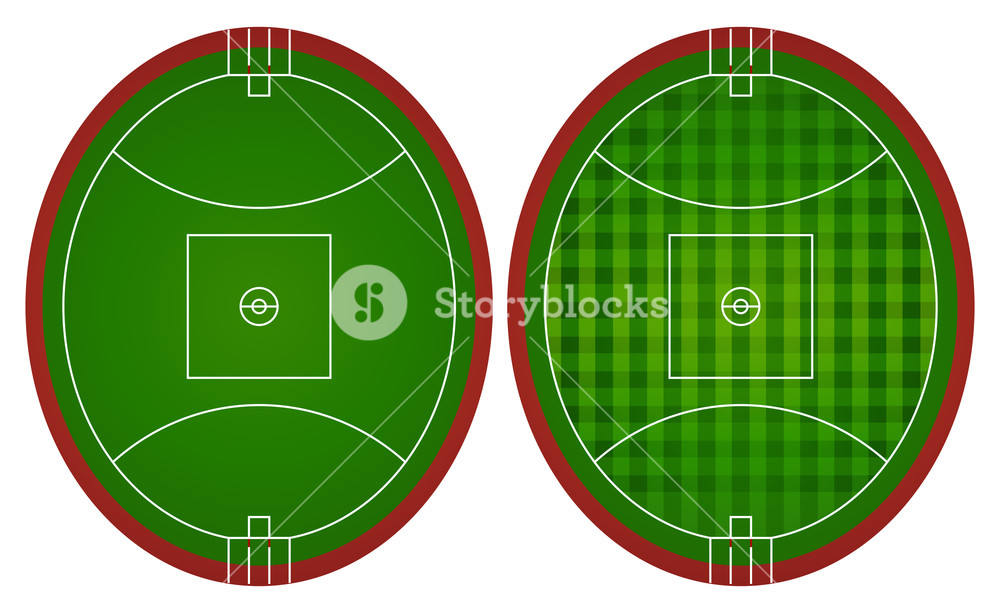 1000x613 Australian Rules Football Fields Illustration Royalty Free Stock