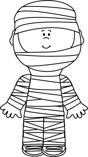 280x500 Black And White Boy Mummy Clip Art