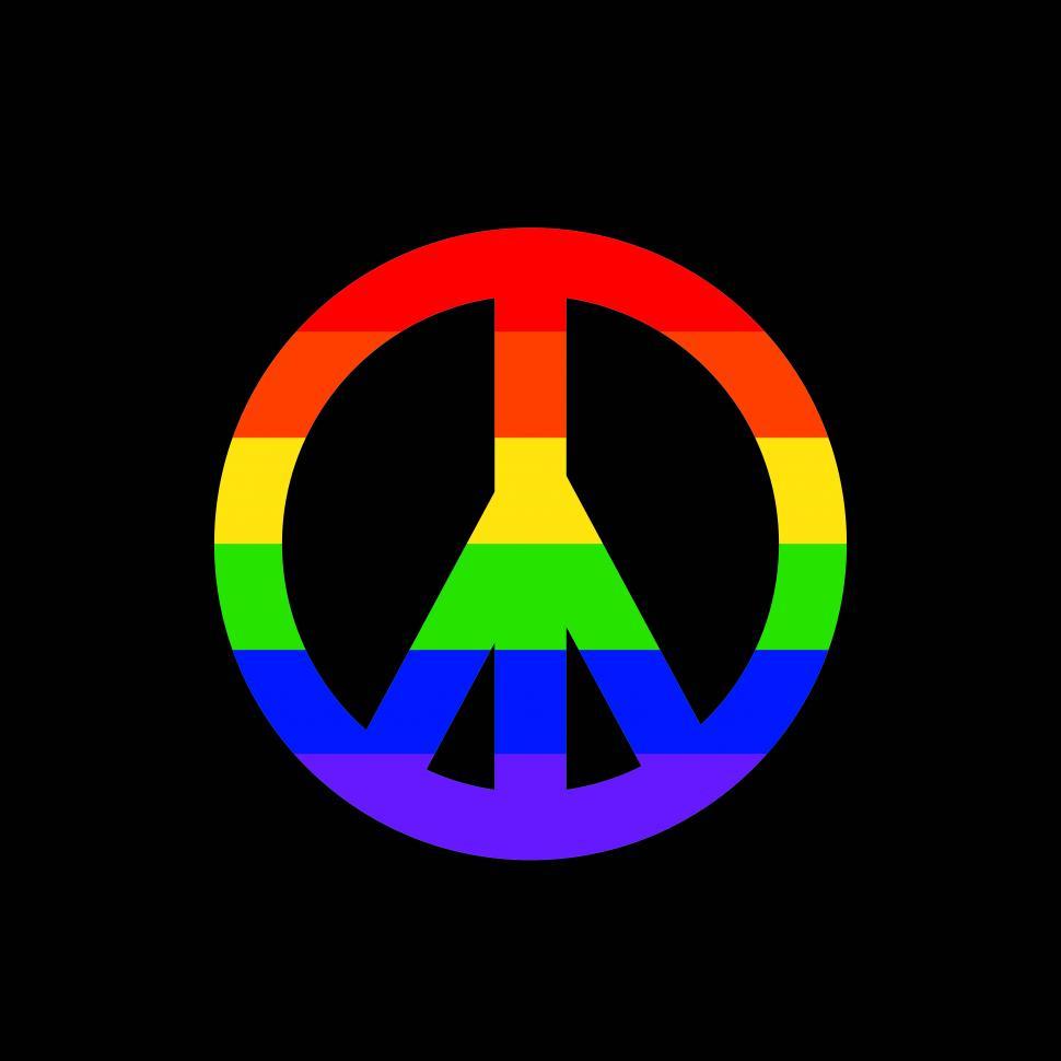 970x970 Free Stock Photo Of Rainbow Colored Peace Sign
