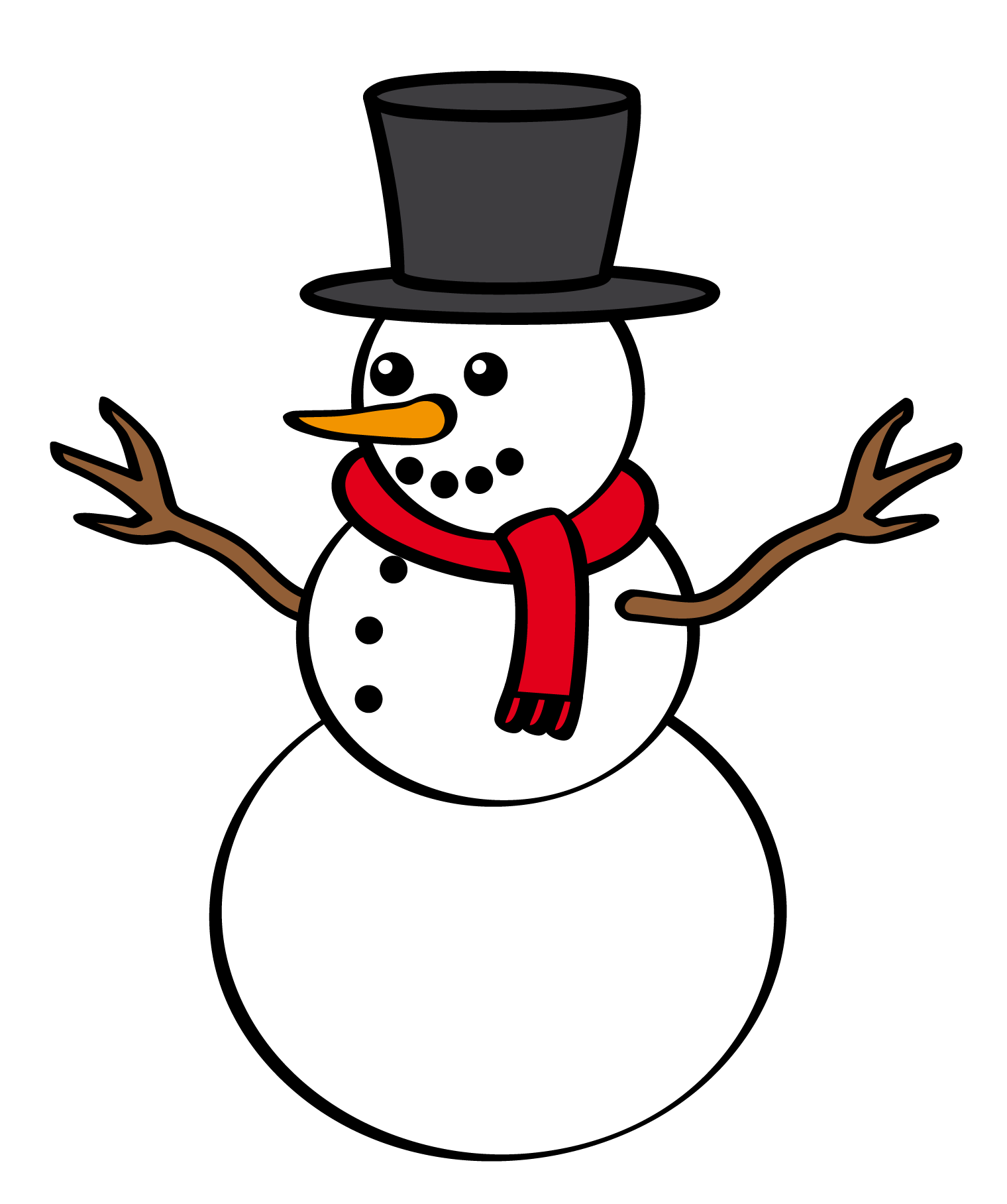 1520x1816 Christmas Snowman Clipart
