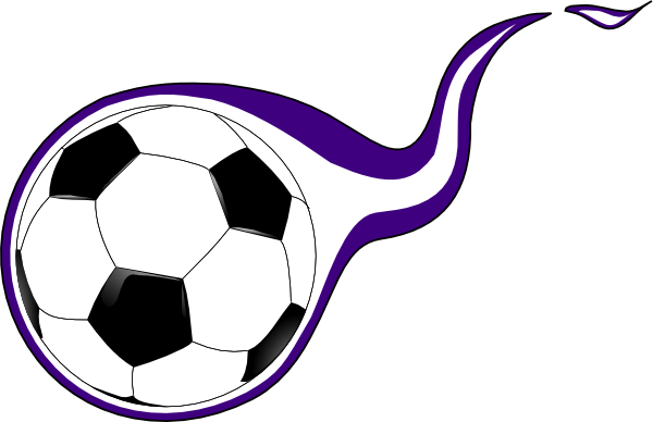 600x388 Purple Flame Soccer Ball Clip Art