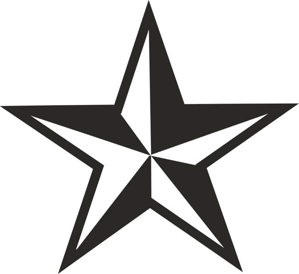 600x550 Star Clipart Free Black And White Collection