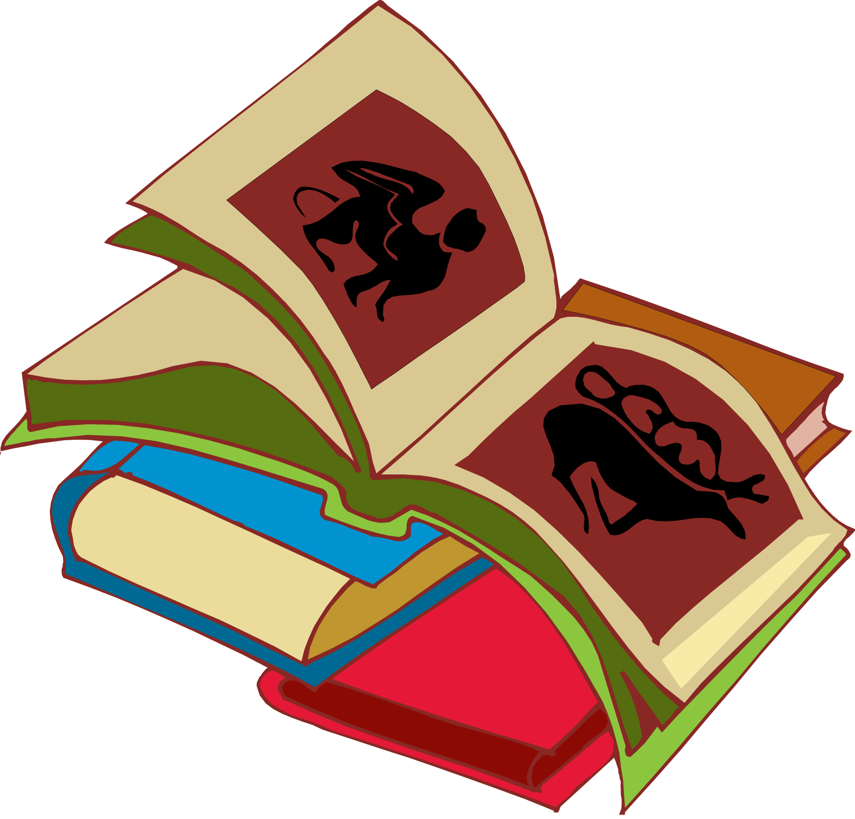 1724x1652 Books Stack Clipart