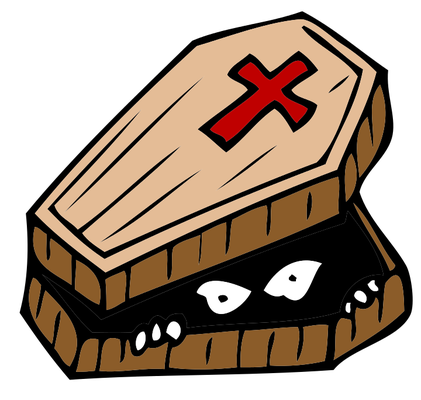 421x400 Cat In Coffin