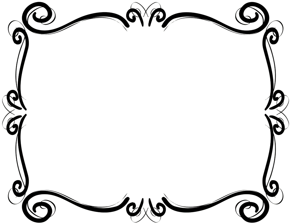 975x750 Frame Clipart Scrollwork