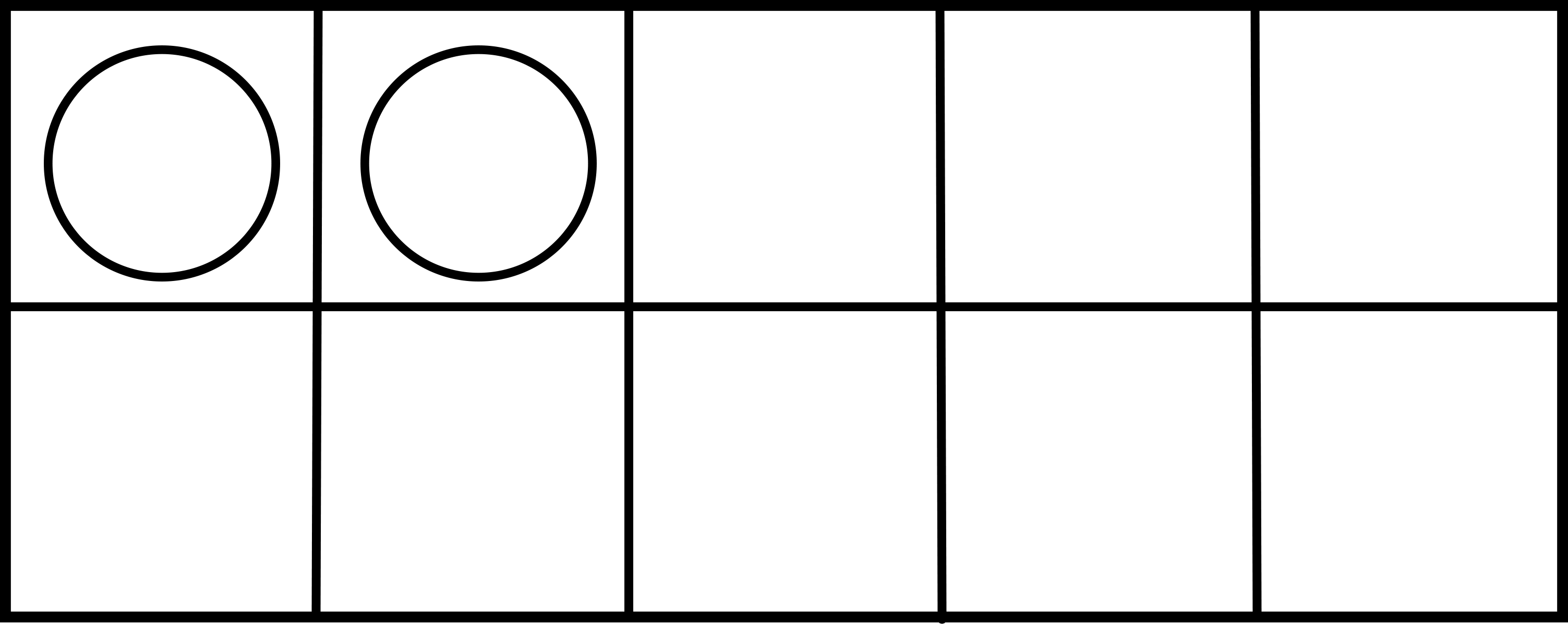 3006x1197 Free Ten Frame Clipart