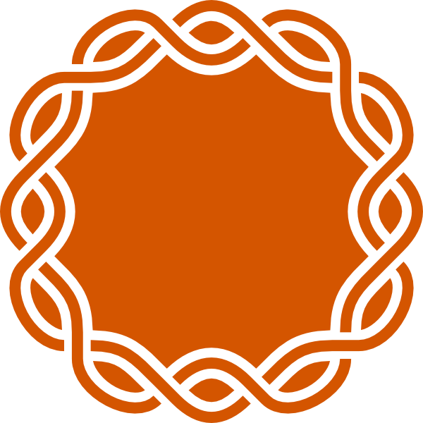 600x600 Orange Knot Frame Clip Art
