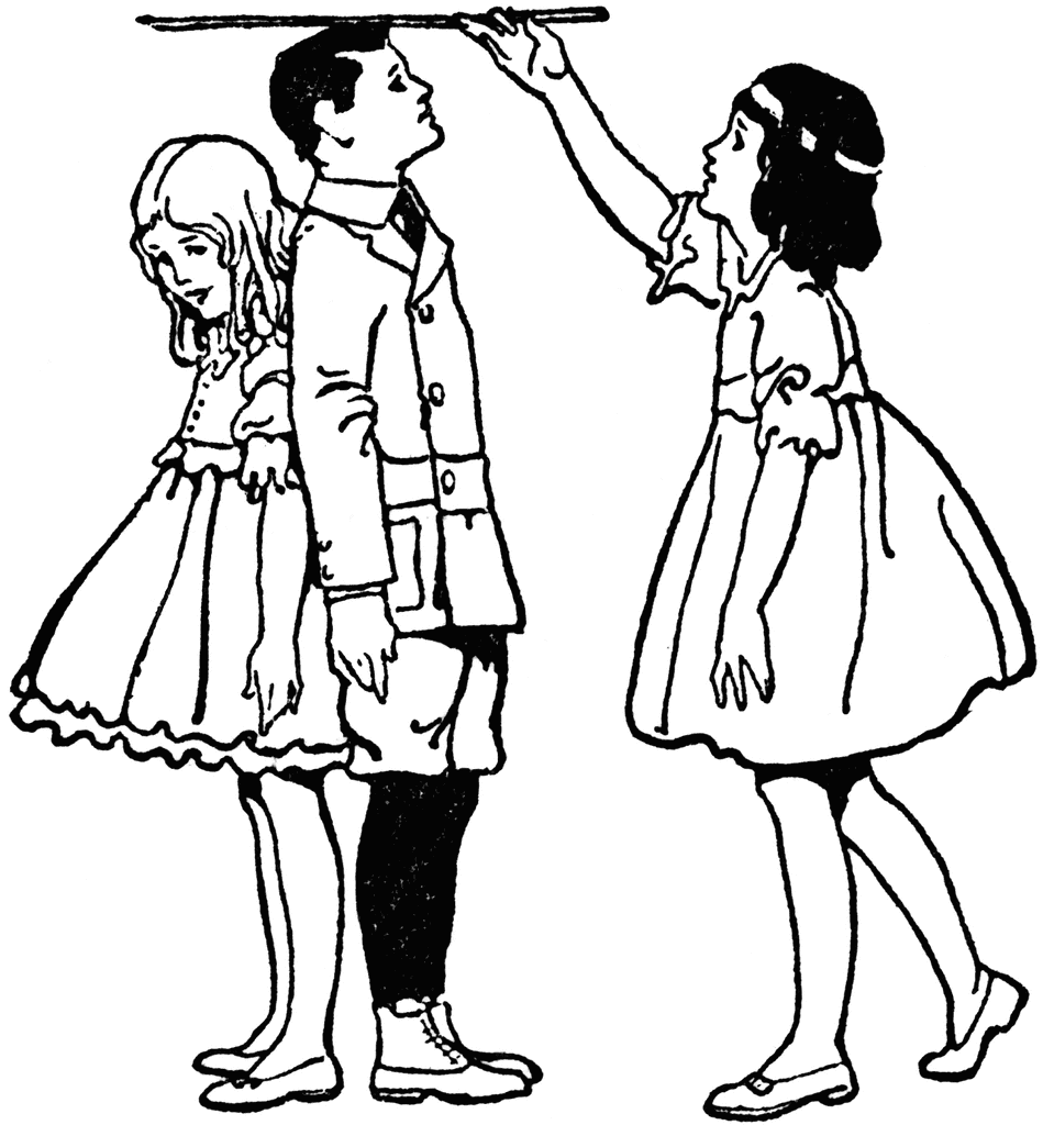949x1024 Girl Measuring Heights Of Children Clipart Etc