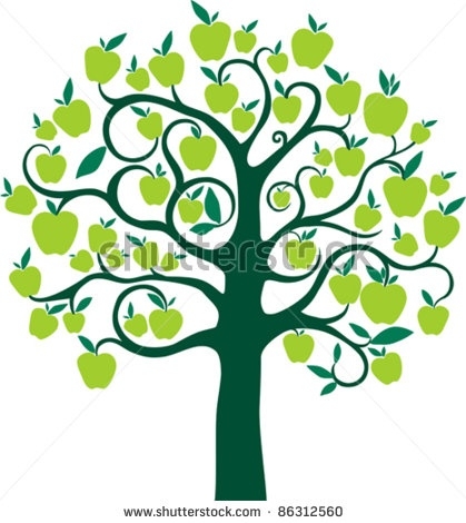 419x470 Green Apple Tree Clipart Letters Example