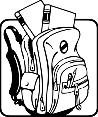 200x238 Open Backpack Clipart