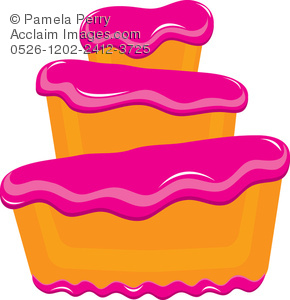 290x300 Art Illustration Of A Bakery Cake With Star Shaped Sprinkles