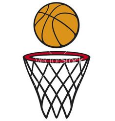 236x248 Basketball Hoop And Ball, Download Royalty Free Vector Clipart