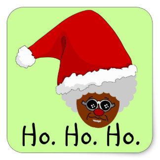 324x324 Black Santa Claus Stickers Zazzle